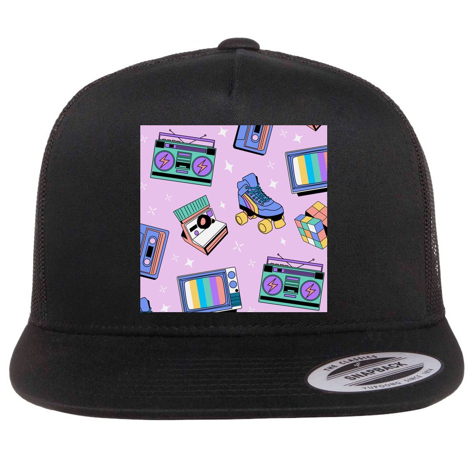 70s Retro Nostalgic Pattern Flatbill Hat