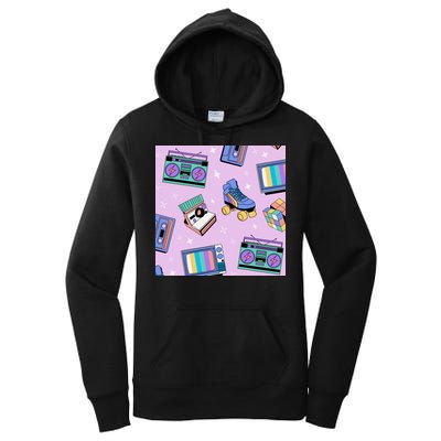 70s Retro Nostalgic Pattern Women's Pullover Hoodie