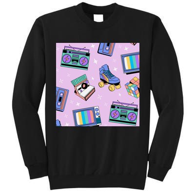 70s Retro Nostalgic Pattern Tall Sweatshirt