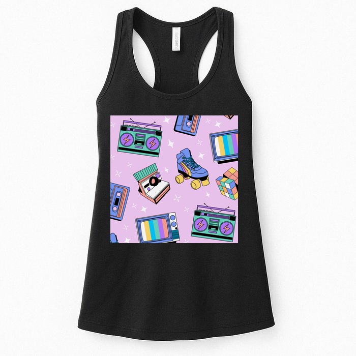 70s Retro Nostalgic Pattern Womens Tank Top