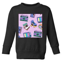 70s Retro Nostalgic Pattern Toddler Sweatshirt