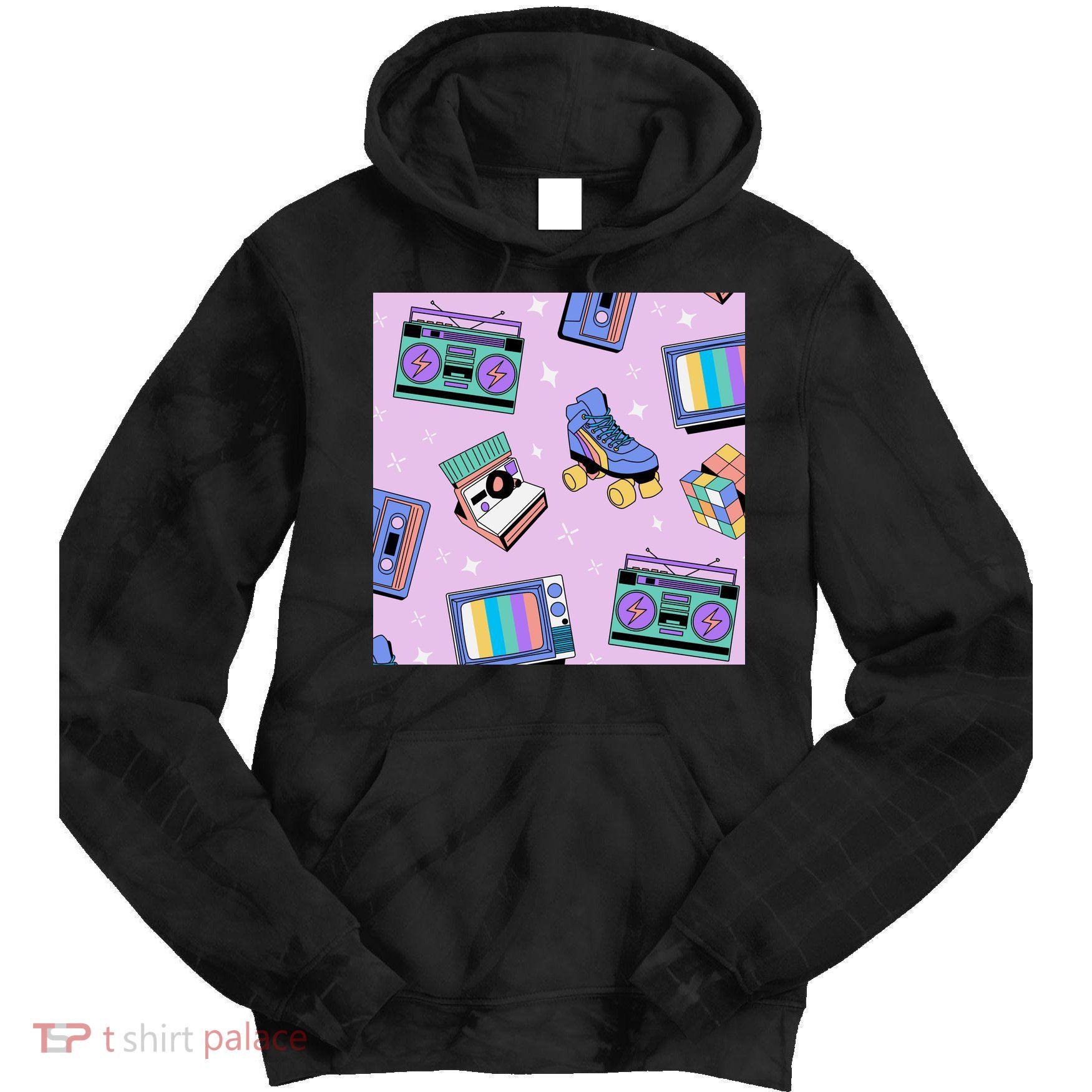 70s Retro Nostalgic Pattern Tie Dye Hoodie