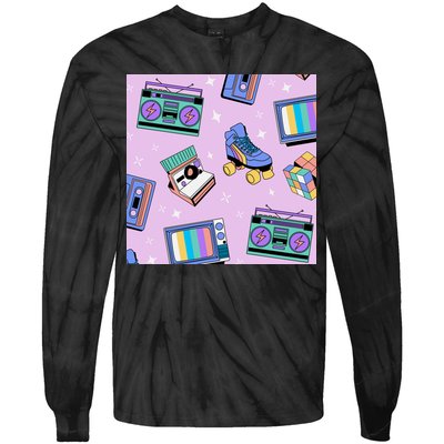 70s Retro Nostalgic Pattern Tie-Dye Long Sleeve Shirt