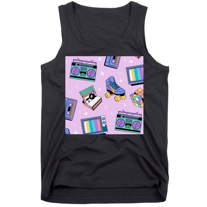 70s Retro Nostalgic Pattern Tank Top