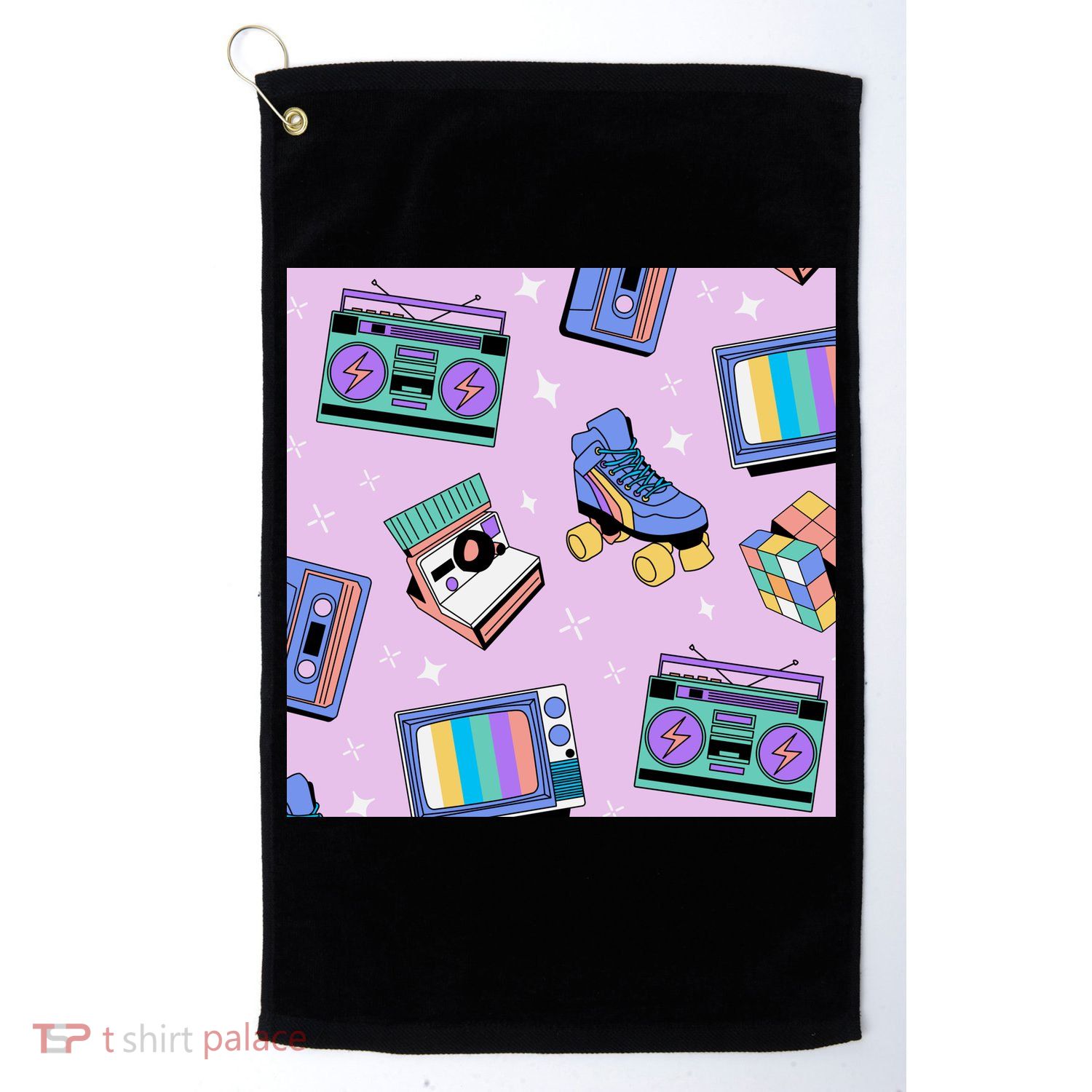 70s Retro Nostalgic Pattern Golf Towel