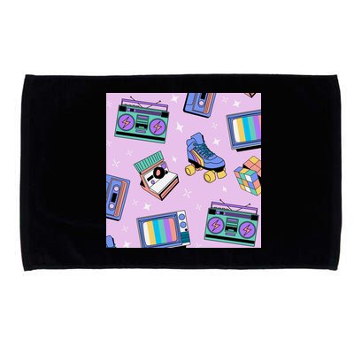 70s Retro Nostalgic Pattern Microfiber Hand Towel
