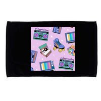 70s Retro Nostalgic Pattern Microfiber Hand Towel