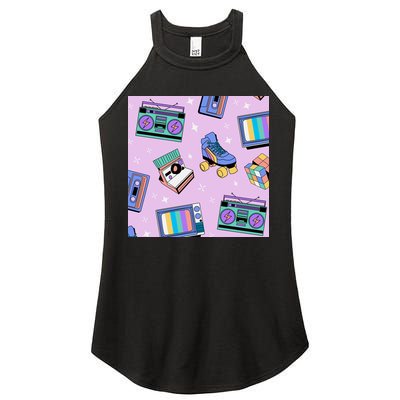 70s Retro Nostalgic Pattern Women's Perfect Tri Rocker Tank