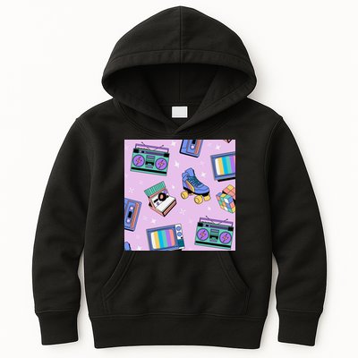 70s Retro Nostalgic Pattern Kids Hoodie
