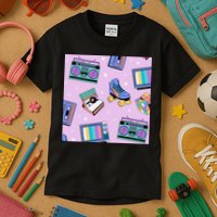 70s Retro Nostalgic Pattern Kids T-Shirt