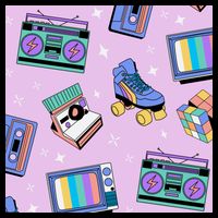 70s Retro Nostalgic Pattern Kids T-Shirt