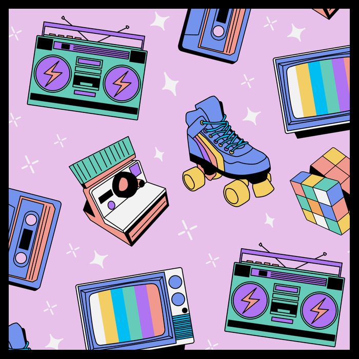 70s Retro Nostalgic Pattern Kids T-Shirt