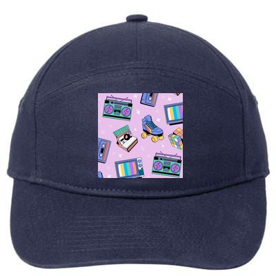 70s Retro Nostalgic Pattern 7-Panel Snapback Hat