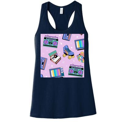 70s Retro Nostalgic Pattern Women's Racerback Tank