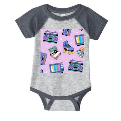 70s Retro Nostalgic Pattern Infant Baby Jersey Bodysuit