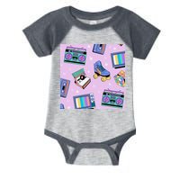 70s Retro Nostalgic Pattern Infant Baby Jersey Bodysuit