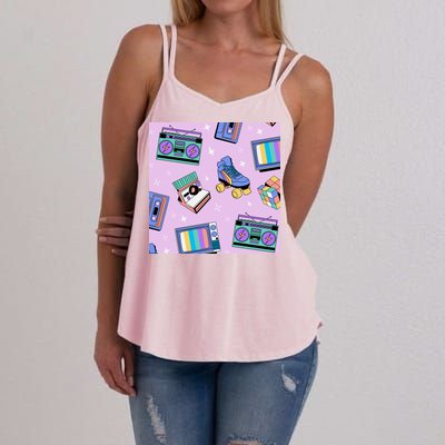 70s Retro Nostalgic Pattern Women's Strappy Tank