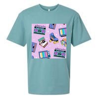 70s Retro Nostalgic Pattern Sueded Cloud Jersey T-Shirt