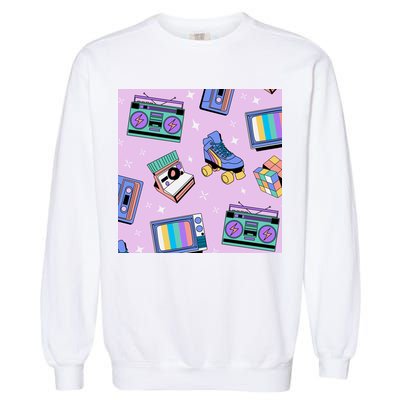 70s Retro Nostalgic Pattern Garment-Dyed Sweatshirt