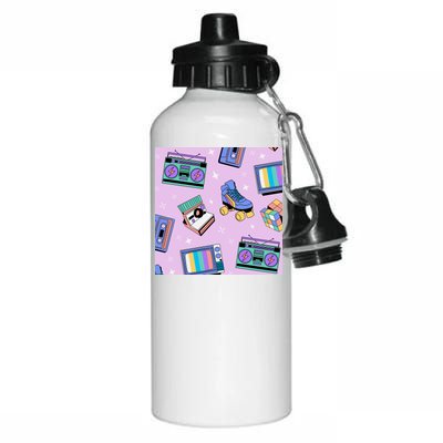 70s Retro Nostalgic Pattern Aluminum Water Bottle 