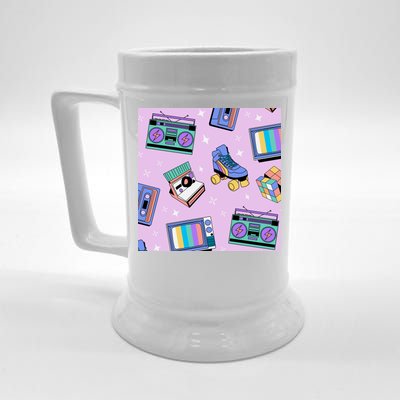 70s Retro Nostalgic Pattern Beer Stein