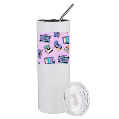 70s Retro Nostalgic Pattern Stainless Steel Tumbler