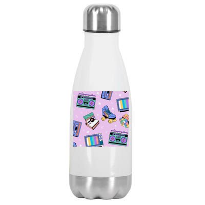 70s Retro Nostalgic Pattern Stainless Steel Insulated Water Bottle