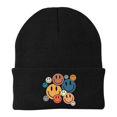 70s Retro Smile Face Cute Happy Peace Smiling Face Beanie