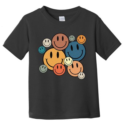 70s Retro Smile Face Cute Happy Peace Smiling Face Toddler T-Shirt