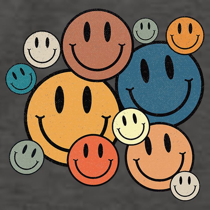 70s Retro Smile Face Cute Happy Peace Smiling Face Vector Backpack