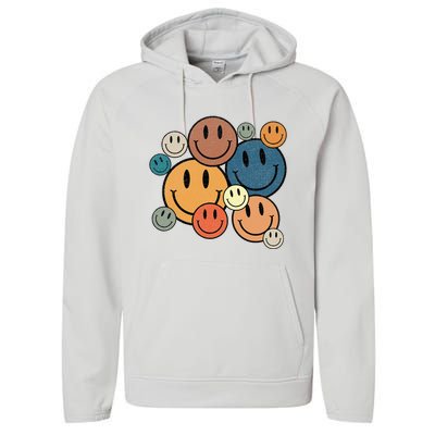 70s Retro Smile Face Cute Happy Peace Performance Fleece Hoodie