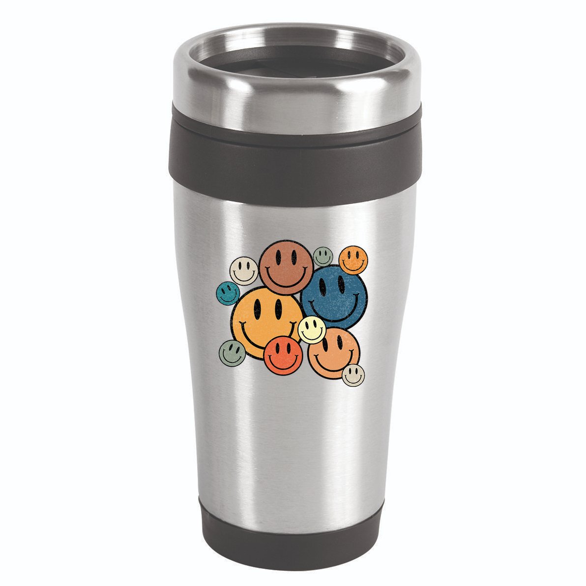 70s Retro Smile Face Cute Happy Peace 16oz Travel Tumbler