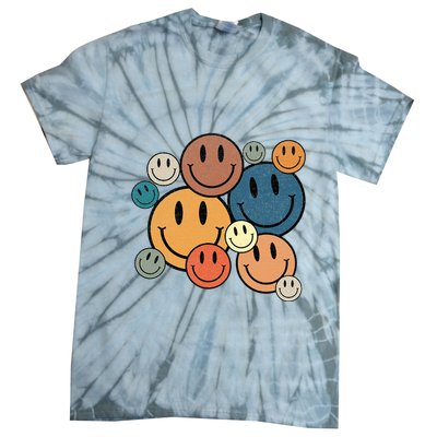 70s Retro Smile Face Cute Happy Peace Tie-Dye T-Shirt