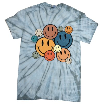 70s Retro Smile Face Cute Happy Peace Tie-Dye T-Shirt