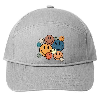 70s Retro Smile Face Cute Happy Peace 7-Panel Snapback Hat