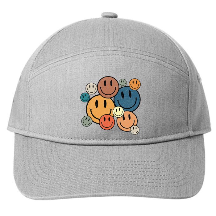 70s Retro Smile Face Cute Happy Peace 7-Panel Snapback Hat