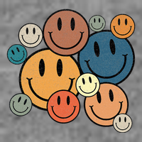 70s Retro Smile Face Cute Happy Peace 7-Panel Snapback Hat