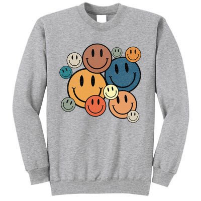 70s Retro Smile Face Cute Happy Peace Tall Sweatshirt