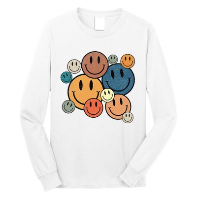 70s Retro Smile Face Cute Happy Peace Long Sleeve Shirt