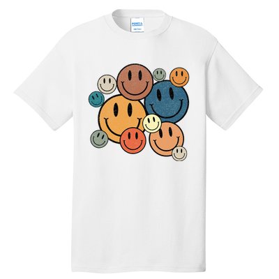 70s Retro Smile Face Cute Happy Peace Tall T-Shirt