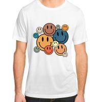 70s Retro Smile Face Cute Happy Peace Adult ChromaSoft Performance T-Shirt