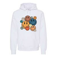 70s Retro Smile Face Cute Happy Peace Premium Hoodie