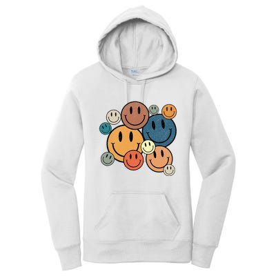 70s Retro Smile Face Cute Happy Peace Women's Pullover Hoodie