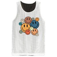 70s Retro Smile Face Cute Happy Peace Mesh Reversible Basketball Jersey Tank