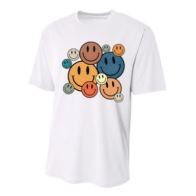 70s Retro Smile Face Cute Happy Peace Performance Sprint T-Shirt