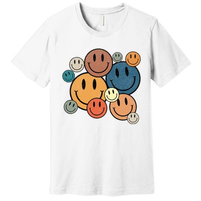 70s Retro Smile Face Cute Happy Peace Premium T-Shirt