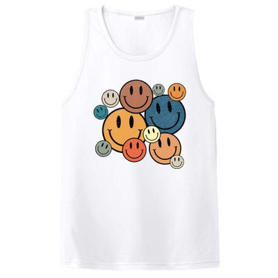 70s Retro Smile Face Cute Happy Peace PosiCharge Competitor Tank