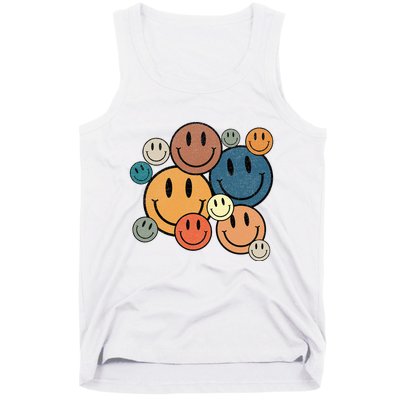 70s Retro Smile Face Cute Happy Peace Tank Top