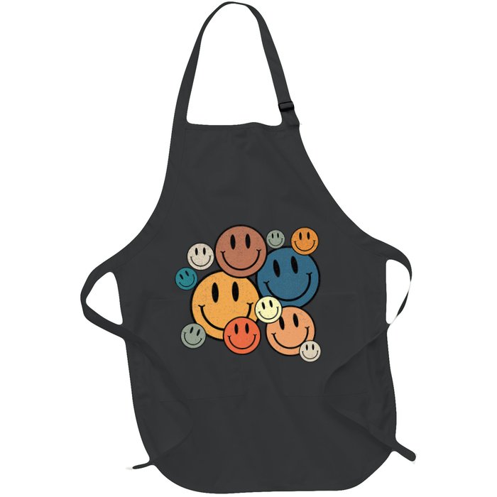 70s Retro Smile Face Cute Happy Peace Smiling Face Apron