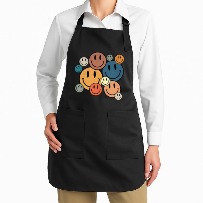 70s Retro Smile Face Cute Happy Peace Smiling Face Apron
